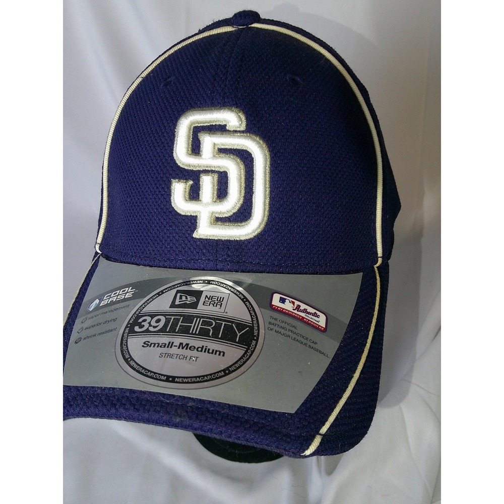 Rare New Era San Diego Padres 39THIRTY Small-Medium Stretch Fit MLB Hat NWT